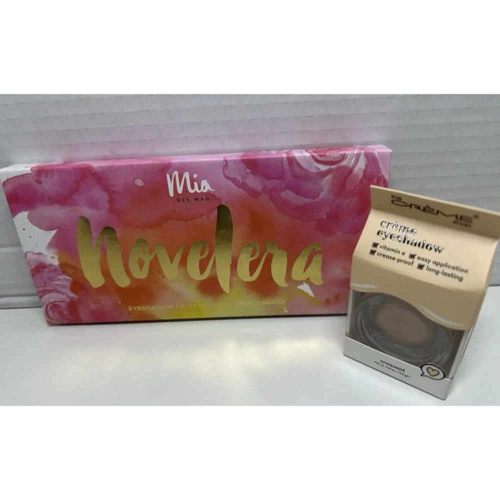 Mia Del Mar Novelera 12 Color Eyeshadow Palette /duel ended brush Creme Eye  F3